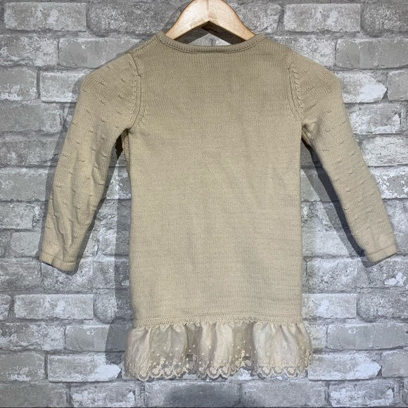 HANNA ANDERSSON CABLE KNIT SWEATER DRESS. MERINO WOOL BLEND. SIZE 5 - Picture 2 of 7